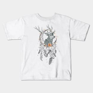 Deer Boho Abstract Kids T-Shirt
